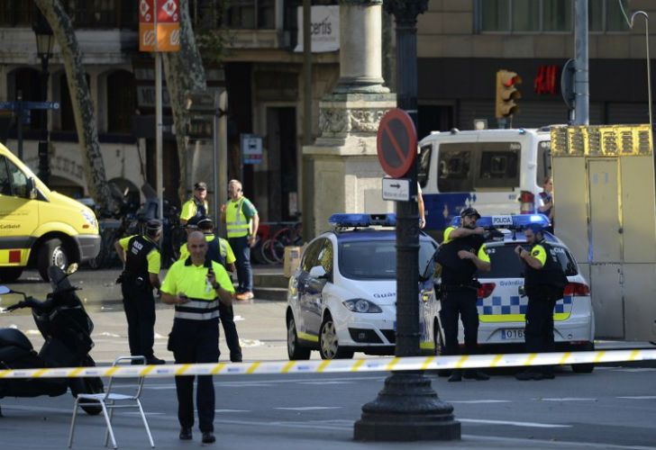 La zona de la Rambla está acordonada. 