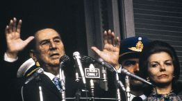 Perón en su último discurso.