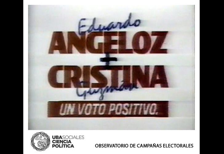 Algunos afiches de la campaña presidencial de Eduardo Angeloz