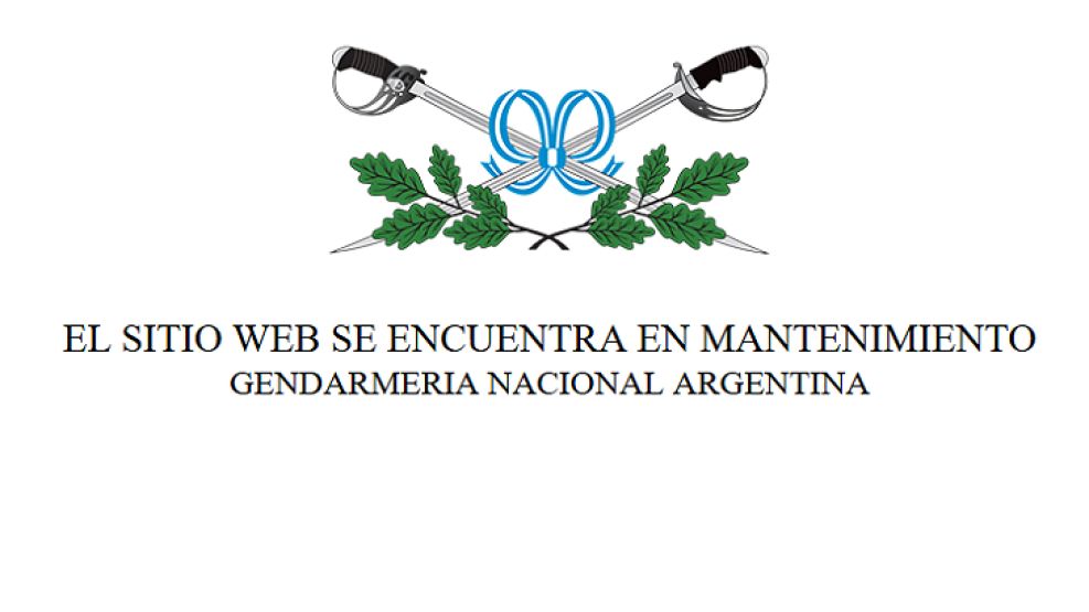 La web de Gendarmería nacional.