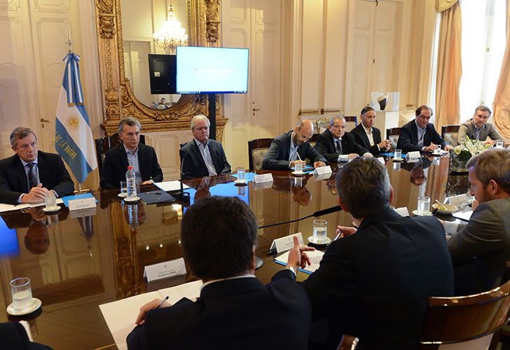 El presidente Mauricio Macri encabezó esta mañana una reunión de Gabinete, en la Casa Rosada