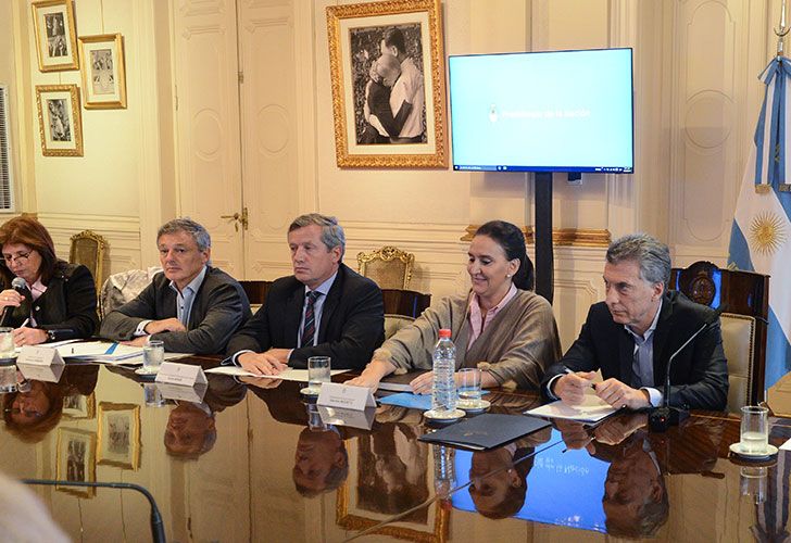 El presidente Mauricio Macri encabezó esta mañana una reunión de Gabinete, en la Casa Rosada