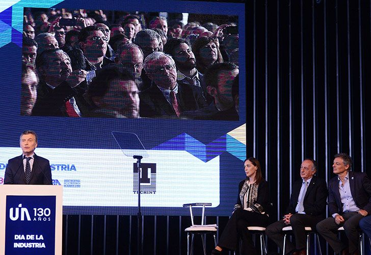 El presidente Mauricio Macri participó del acto por el Día de la Industria, en Pilar.