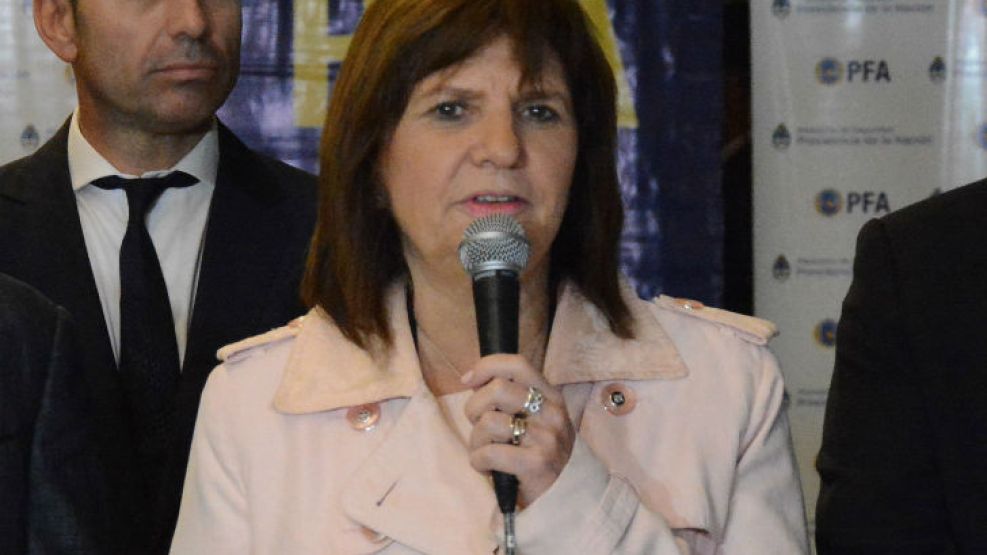 La ministra de Seguridad, Patricia Bullrich.