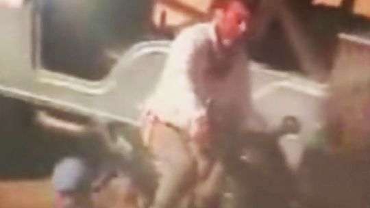 Cámaras. Captaron la pelea. Juan Marcelo Fernández, la víctima.