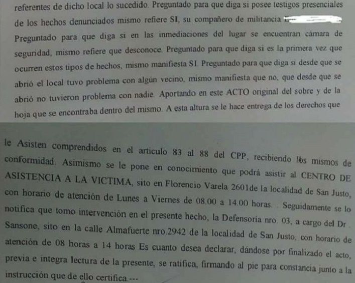 La denuncia presentada por la amenaza a Macri y a Vidal