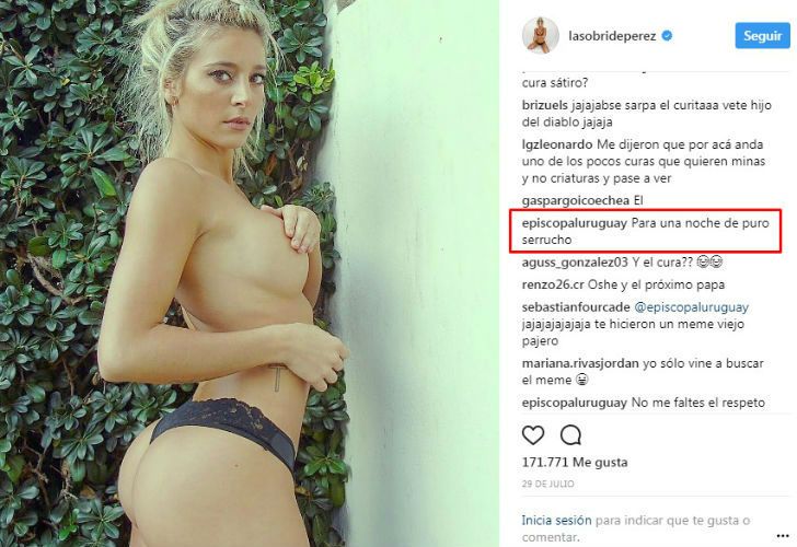 Sol Pérez publicó una foto sensual en Instagram y uno de los comentarios sorprendió a todos.