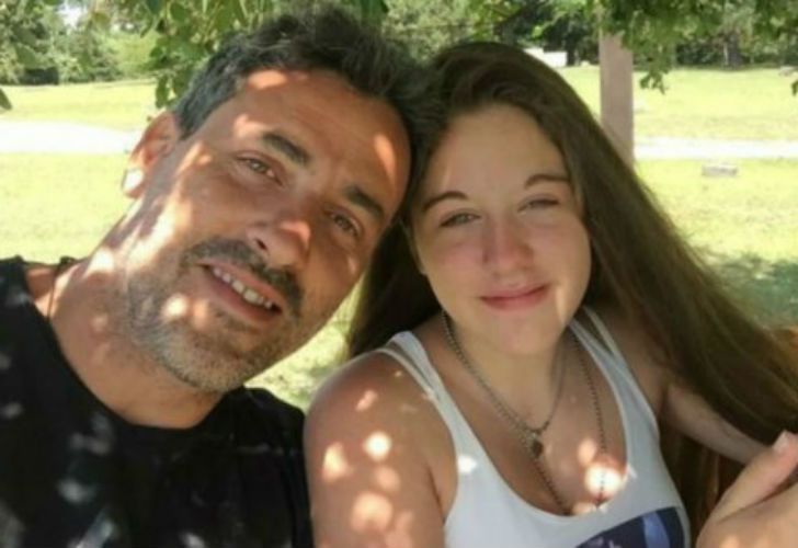 Abril y Sergio, su padre. “Enrique será el invitado de honor. Es el segundo papá de mi nena”, dice él.