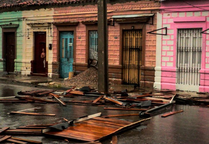 El temporal dejó destrozos en toda la isla.