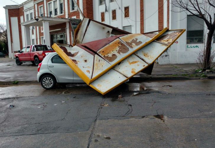 Fuertes lluvias y viento en la provincia de Buenos Aires.