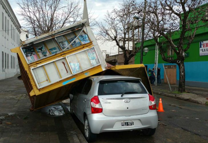 Fuertes lluvias y viento en la provincia de Buenos Aires.