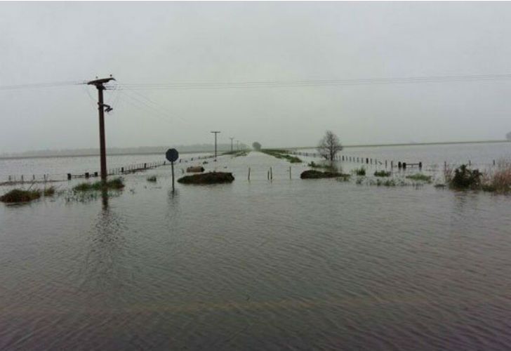 Fuertes lluvias y viento en la provincia de Buenos Aires.