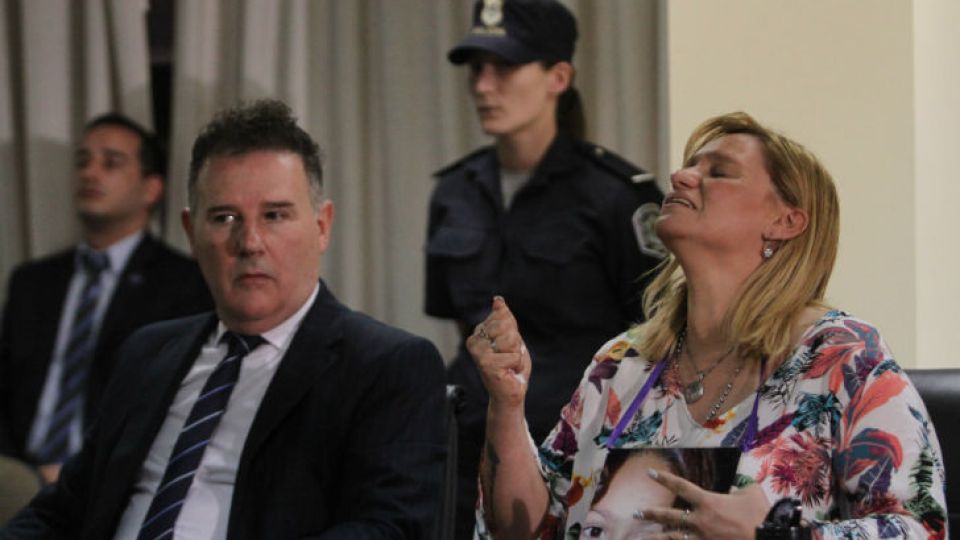 La madre de Candela Rodríguez en la lectura del fallo.