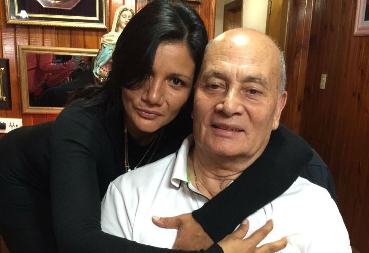 María Eva y su padre.