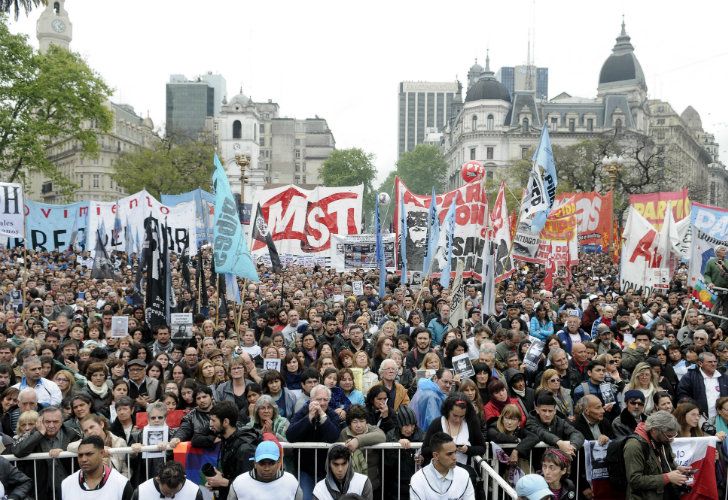 Movilización en Plaza de Mayo por Santiago Maldonado