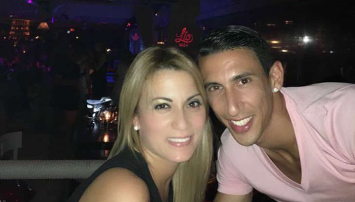 Ángel Di María y su esposa