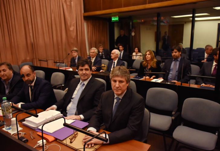 Boudou sentado en el banquillo de los acusados.