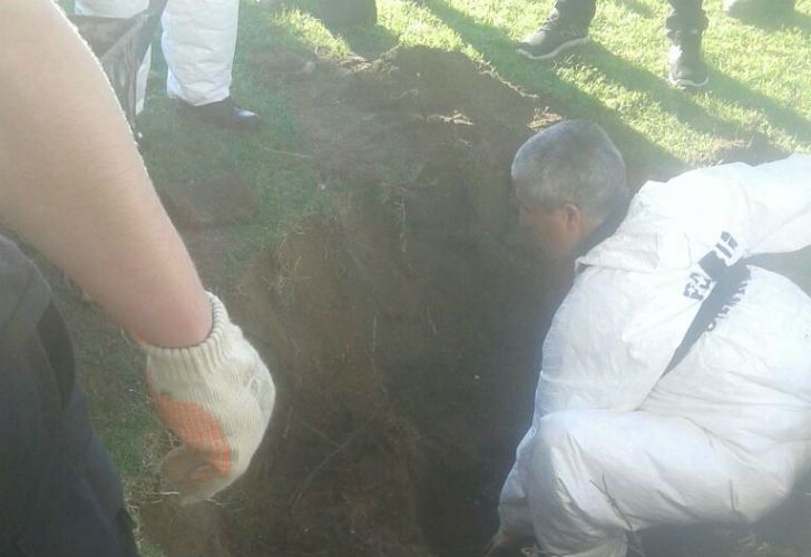 La Policía de la provincia encontró un barril enterrado en la quinta del "Pata" Medina.