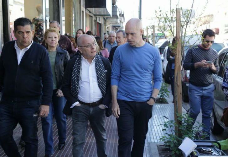 El jefe de Gobierno porteño, Horacio Rodríguez Larreta, estuvo en Villa Devoto en el marco del último timbreo de Cambiemos, antes de las elecciones del 22 de octubre. 