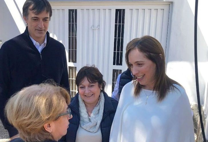 La gobernadora bonaerense, María Eugenia Vidal, estuvo de recorrida con Graciela Ocaña y Esteban Burllrich, ambos candidatos, en San Fernando.