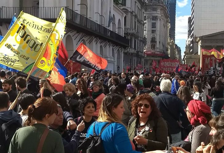 Incidentes en la marcha para pedir justicia por Santiago Maldonado. 