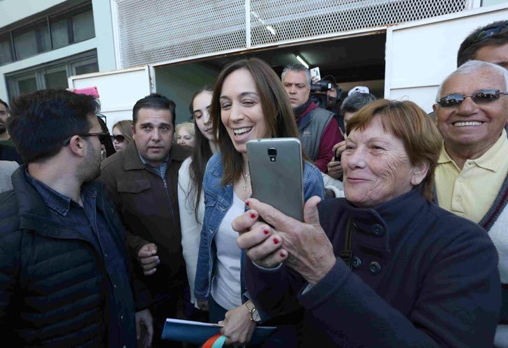 La gobernadora María Eugenia Vidal, Luego de votar.