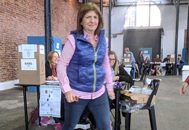 La Ministra de seguridad Patricia Bullrich en las Elecciones Legislaticas 2017