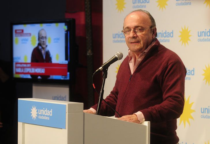 Leopoldo Moreau en el bunker de unidad ciudadana