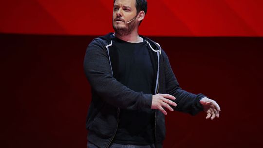 EN TECNOPOLIS. El vicepresidente brindó ayer una charla TED.