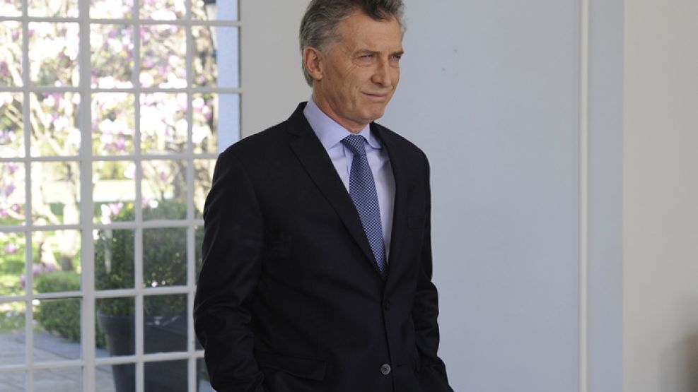 El presidente Mauricio Macri en la residencia de Olivos