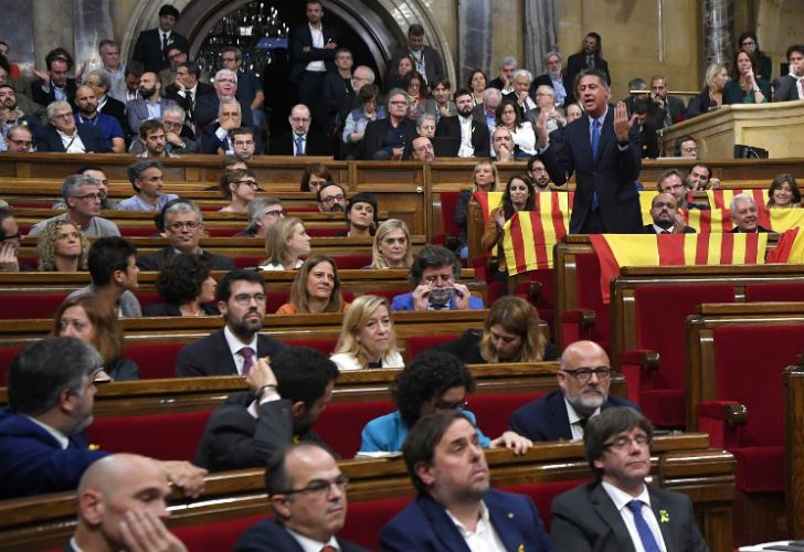 El Parlamento catalán en pleno debate.