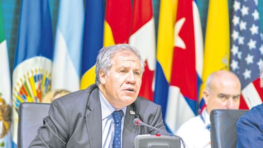 Distincion. Luis Almagro fue reconocido por la WJA y el Premio Mundial de la Paz.