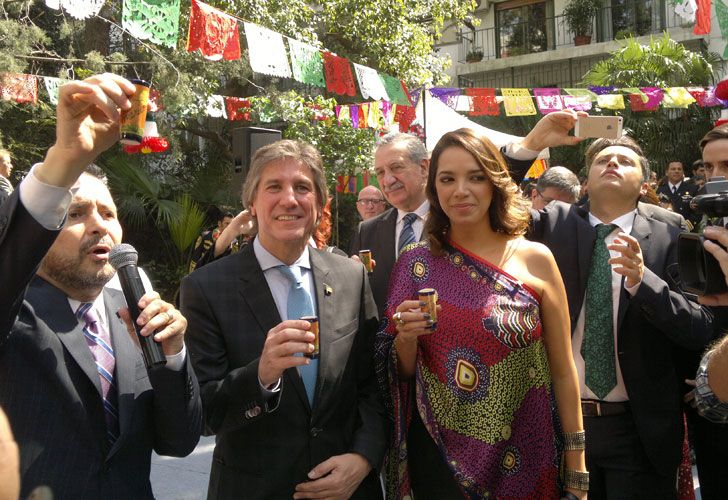 Amado Boudou junto a Mónica García de la Fuente. 