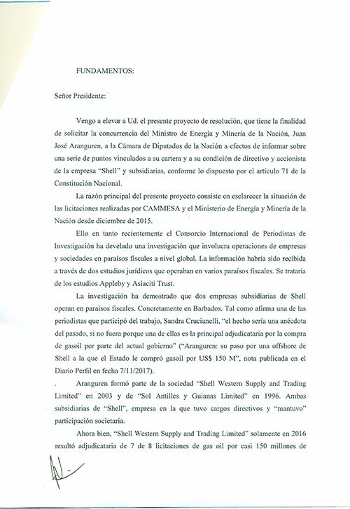 José Luis Gioja, solicitó la presencia del Ministro de Energía Juan José Aranguren para ser interpelado en la Cámara de Diputados