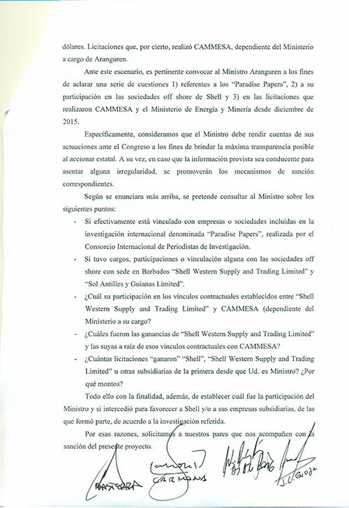 José Luis Gioja, solicitó la presencia del Ministro de Energía Juan José Aranguren para ser interpelado en la Cámara de Diputados