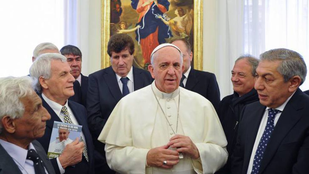 La última cumbre del Papa con la CGT, en 2013