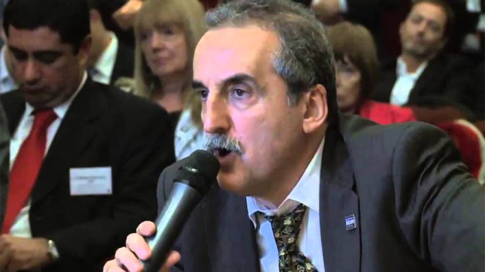 Guillermo Moreno en la asamblea de Papel Prensa de la polémica, en 2010.