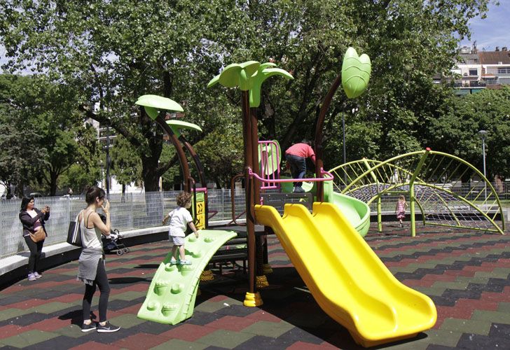 Así quedó el Parque Las Heras tras las obras de puesta en valor.