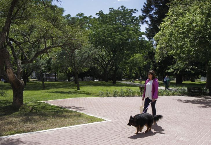 Así quedó el Parque Las Heras tras las obras de puesta en valor.