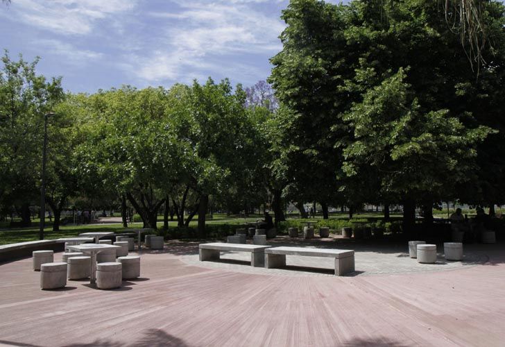 Así quedó el Parque Las Heras tras las obras de puesta en valor.