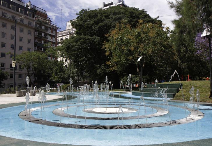 Así quedó el Parque Las Heras tras las obras de puesta en valor.