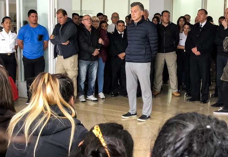 Macri se reunió con familiares de la tripulación del submarino