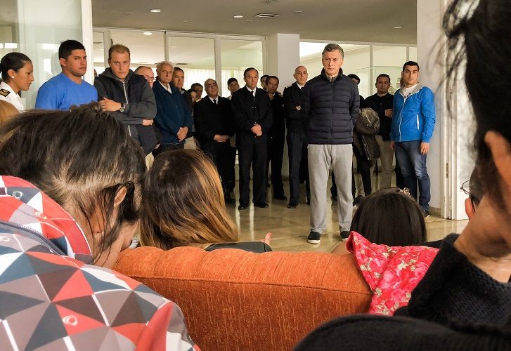 Macri se reunió con familiares de la tripulación del submarino