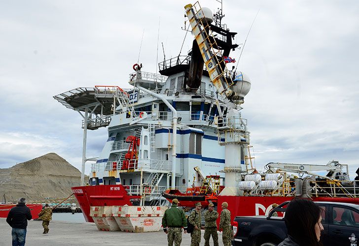 El buque noruego Skandi Patagonia listo para zarpar a la zona de búsqueda del ARA San Juan