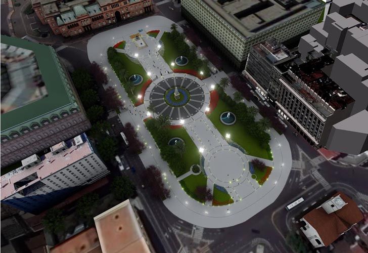 El proyecto de remodelación y puesta en valor de la histórica Plaza de Mayo.