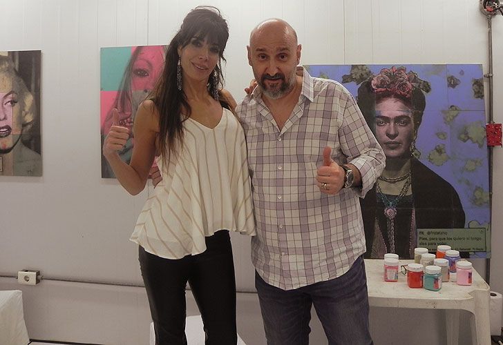 Puertas Abiertas de Par en Park. Laura Fidalgo junto al artista Alejandro Vigilante.