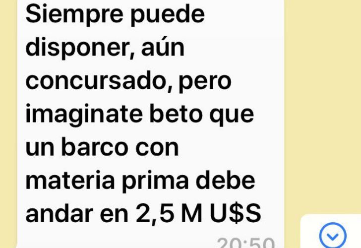 Las conversaciones que publicó Beto Casella en su Twitter