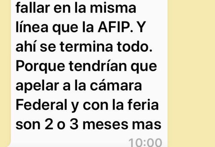 Las conversaciones que publicó Beto Casella en su Twitter