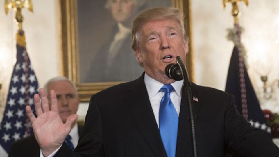 Donald Trump, presidente de Estados Unidos, en conferencia de prensa