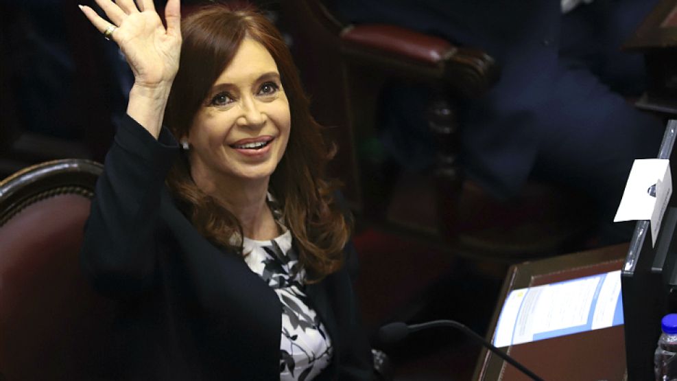 La senadora Cristina Fernández de Kirchner. Hoy Bonadio ordenó su desafuero.